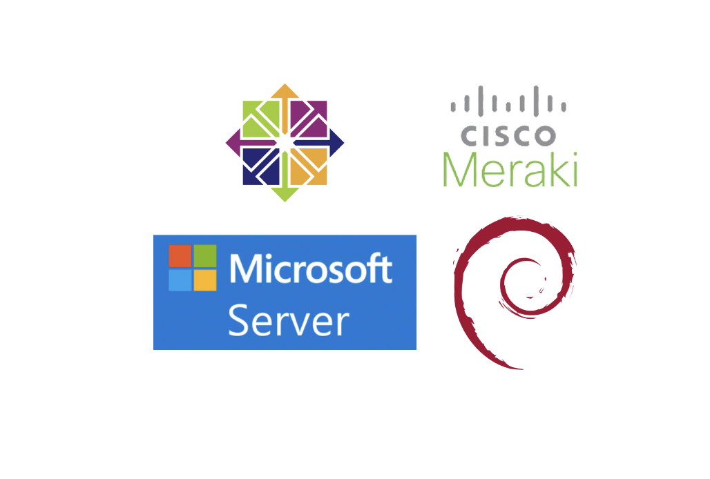centos - debian -windows server - cisco meraki
